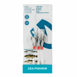 Kinetic Sabiki Mackrel Rig TRIO - Silver/Flash